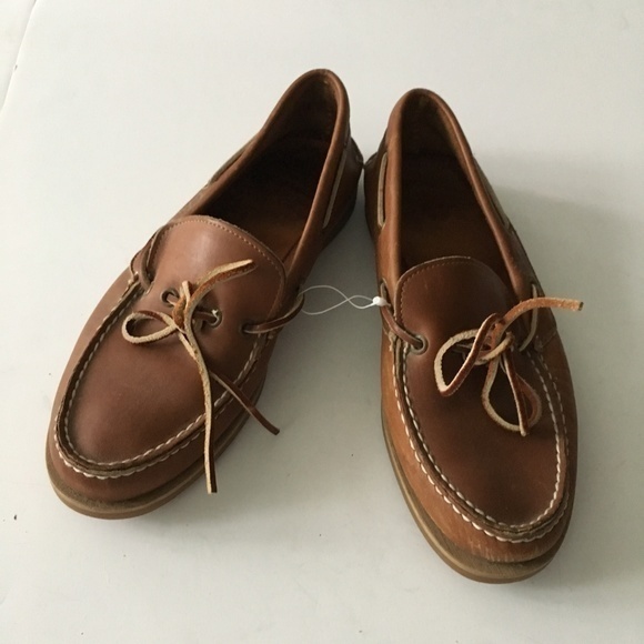 Timberland Brown Leather Boat Shoes Loafers Mens Size 8.5 Slip On - Picture 1 of 7